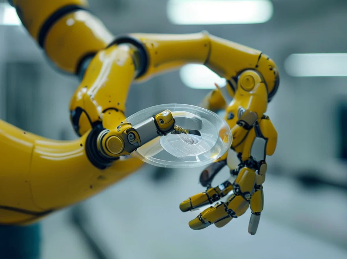 Een robotarm gebruikt voor precieze assembly en handhaving in de semi-geleiderproductie.